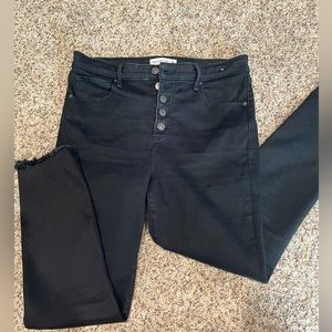 Abercrombie black button fly jeans